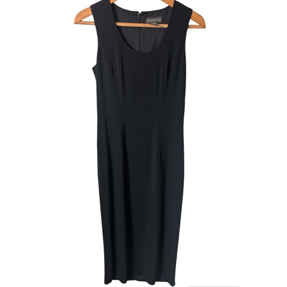 Banana Republic Black Sz 2 Classic Maxi sheath dress EUC. Closet Staple Career